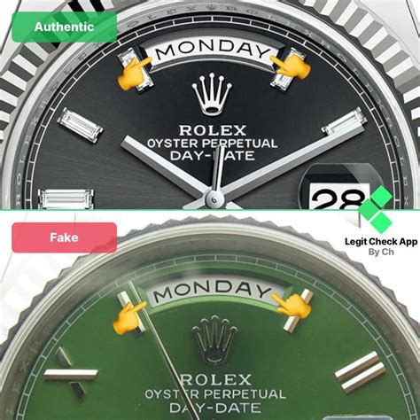 spot fake day date rolex|rolex day date look alike.